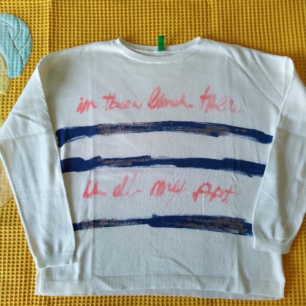 BENETTON girls' Crew Neck Sweater